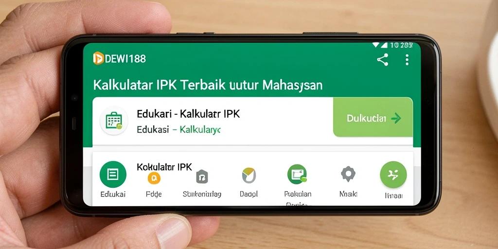 Antarmuka DEWI188 yang ramah pengguna untuk kalkulator IPK.