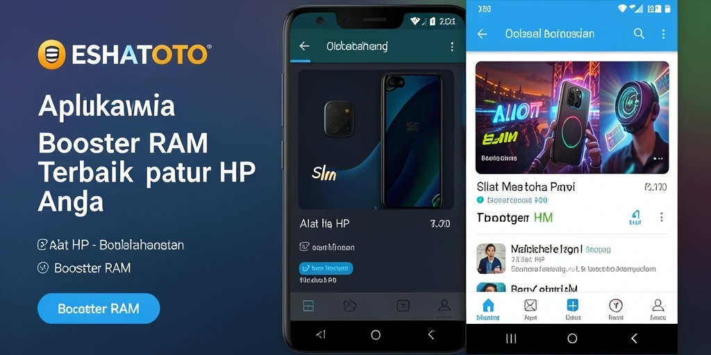 Antarmuka ESHATOTO menampilkan pengelolaan RAM yang efektif dan intuitif.